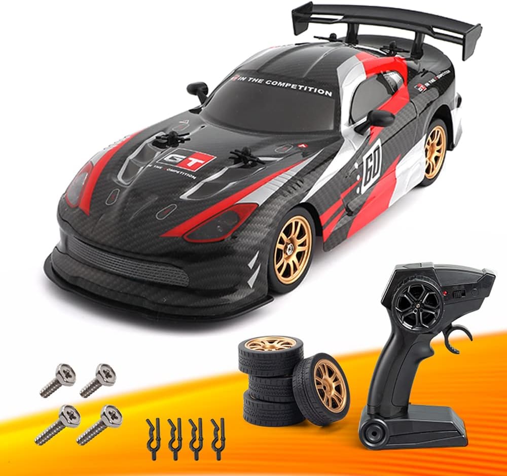 The perseids RC Drift Car 1/16 Remote Control Car High Speed RC Race Cars for Adults 4WD 20KM/H 2.4G Offroad RTR Speed  Steering Control Drifting Vehicles Toy with Drifting + Racing Tires
