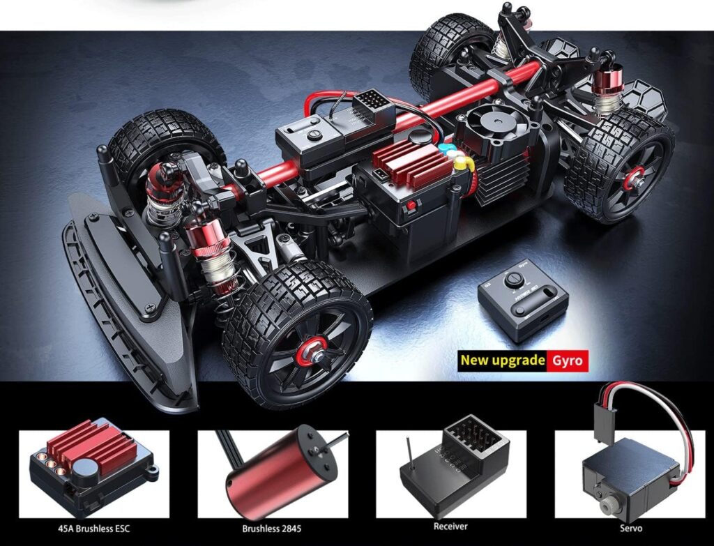 Fenamx 4x4 Brushless Rc Cars 14301 Hyper 4wd Rc Car All-Road RC Drift Car Brushless Scale 2.4G 4wd High Speed Electric,Terreneitor 4x4 Carros,1/14 High Speed Rc Cars Drift for Adults…