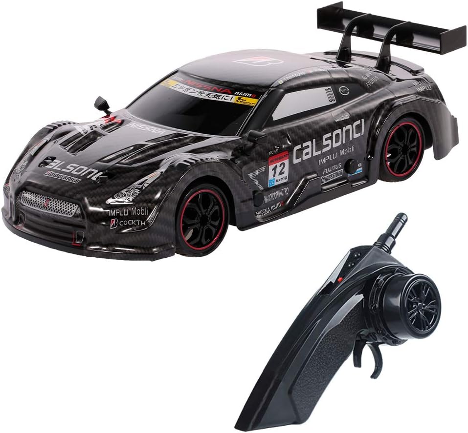 GoolRC Racing Drift RC Car, 1/18 Scale 4WD 2.4GHz Remote Control Car, 28km/h High Speed Racing Car for Adults and Kids (Black)