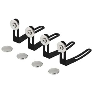 RZXYLRC 4Pcs Car Shell Body Mount L-Bracket Metal Body Post Mount Magnet for Axial SCX10 1/10 Scale RC Crawler Upgrade Part (Black)