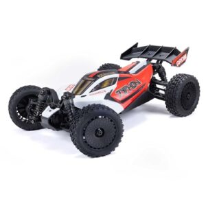 ARRMA RC Car Typhon GROM 4x4 Smart Small Scale Buggy RTR with Battery & Charger Red/White ARA2106T2