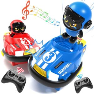 bessome 2 Pack Remote Control Bumper Cars Toys for Ages 5-7 Kids|RC Cars Toys for Ages 2-4 Toddlers|Birthday Gift for 3 4 5 6 7 8 Year Old Boys