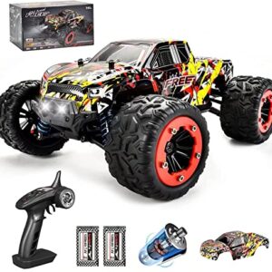 WIAORCHI 1:18 Scale 40+km/h High Speed Remote Control Car, 4x4 Waterproof Off Road RC Cars, Fast 2.4GHz All Terrain Toy Trucks Gifts for Boys and Adults, 2 Batteries for 40mins Fun