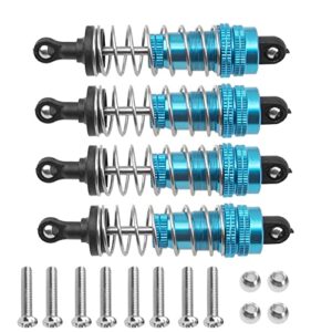 4Pack Vgoohobby 144001 Shock Absorber Damper Suspension Shocks Upgrade Parts Compatible with WLtoys 144001 124018 124019 1/14 RC Car Buggy (Blue)