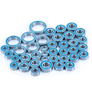 MORLORDY 39Pcs RC Metal Ball Bearings with Rubber Ring Axle Bearing Set for 1/10 Scale RC Crawler Car TRX4 2021 Bronco Upgrades Parts Accessories