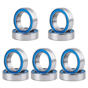 GoHobby RC Ball Bearings 10-Pack Bearing Steel and Double Rubber Sealed Miniature Deep Groove Ball Bearings (10x15x4mm)