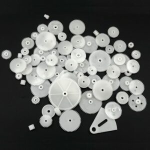 72PCS Small Motor Gears Plastic Gears for Motor RC Car Model Toy DIY Helicopter RC Toy Gear Replacement Module 0.5