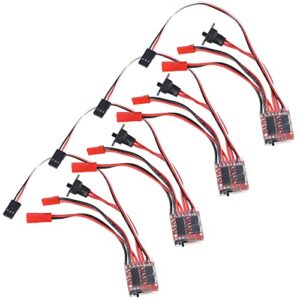 4 PCS Mini RC 20A Brushed ESC Motor Speed RC ESC 2KHz Forward Reverse Brush Brake RC 2S for Controller Boat RC Car Tank