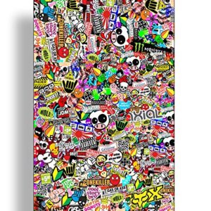 Graffiti Sticker Bomb 1:10 Scale RC Remote Control Scale Body Display Decal Sheets JDM