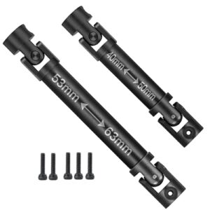 MORLORDY RC Center Drive Shafts Steel Driveshafts for SCX24 Upgrades AXI00001 C10 AXI00002 JLU AXI00006 1/24 Scale RC Crawler Car