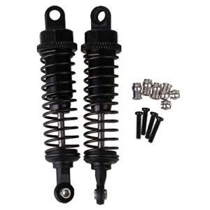 BQLZR 2.75x0.59"(LxW) 2.48" Hole center distance Black Aluminum Alloy Upgrade A285004BL Shock Absorber for RC1:16 Car Pack of 2