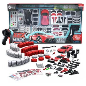 HEXBUG HEXMODS Pro Series Elite Raceway, Rechargeable Remote Control Car, Model Car Kits for Kids & Adults, STEM Toys for Kids Ages 14 & Up