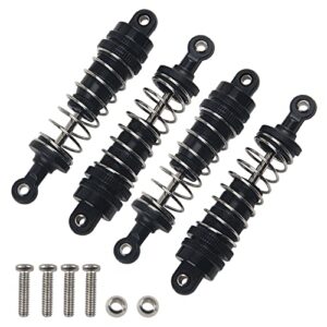 4Pack ShareGoo RC Car Shock Absorbers Metal Damping Damper Compatible with WLtoys 144001 1/14 RC Car Buggy Upgrade Parts,Black