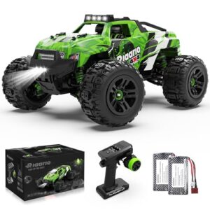 RIAARIO - 1:18 RC Cars for Kids - 36 KPH High Speed Remote Control Car - All Terrain 4WD Electric Vehicle Trucks with 2.4GHz - 4X4 Waterproof Off-Road Monster Truck with Two Rechargeable Batteries